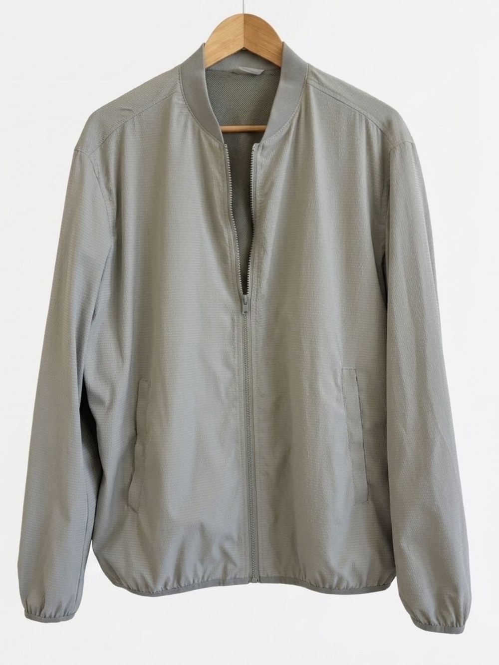 Zara Men Lightweight Technical Bomber Jacket Sage Green XL NWOT
